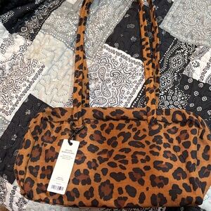 Baggu leopard bowler bag